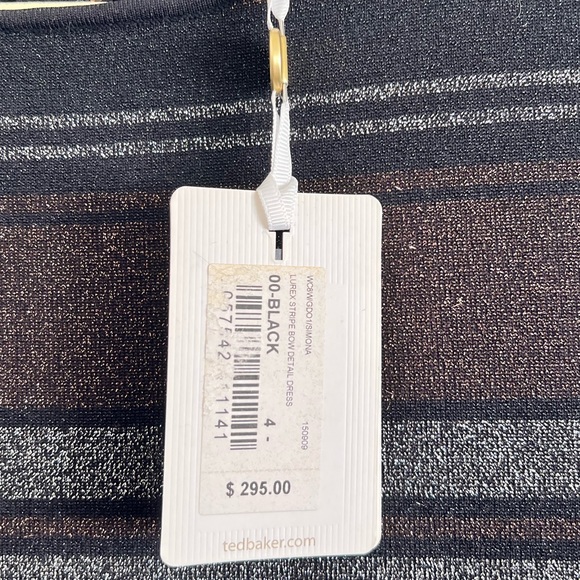 Ted Baker London - Lurex stripe bow detail dress NWT - Picture 5 of 5